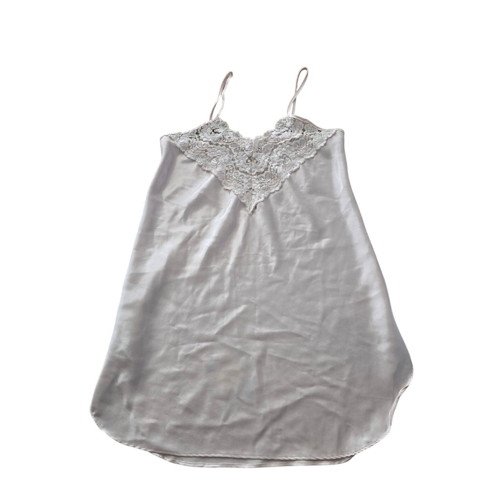 Lentelle Nightgown Lace Y2K Trimmed Satin Slip Dress Lingerie Vintage‎